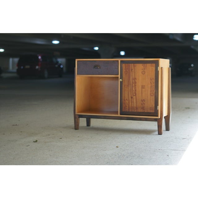 Artisan crafted one of a kind cabinet with a mix of maple plywood and reclaimed barn wood. The drawer is from an old...