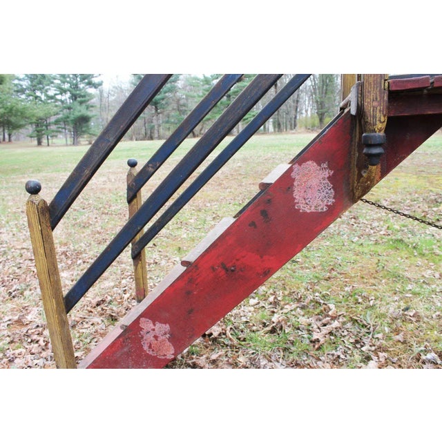 Red Early 20th Century Circus or Carnival Trick Dog Steps For Sale - Image 8 of 13