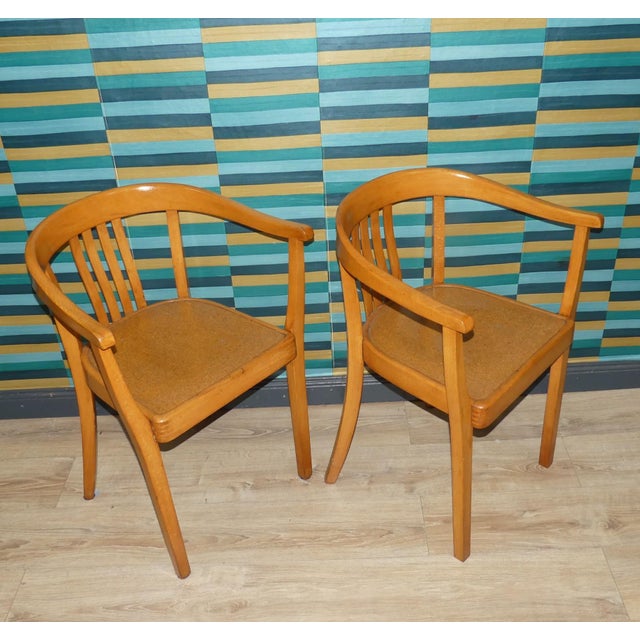 Bauhaus Wooden Desk Armchair in the style of Gropius, 1940s-1950s For Sale - Image 10 of 14