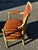Wood Louis XVI Cabriolet Armchair in Patinated Wood and Striped Velvet For Sale - Image 7 of 15