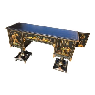 1950s Asian Ornate Writing Desk For Sale