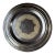 Large 30” Persian Style Repousse Floral Brass Tray Black Bronze Finish For Sale