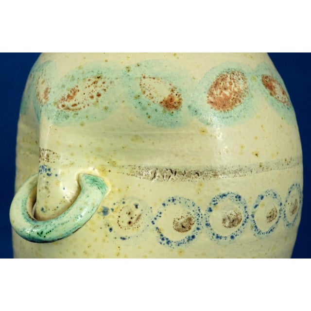 Majolica Terracotta Vase with Primitivist Geometric Decoration from Italica Ars, Italy, 1920s For Sale - Image 16 of 18