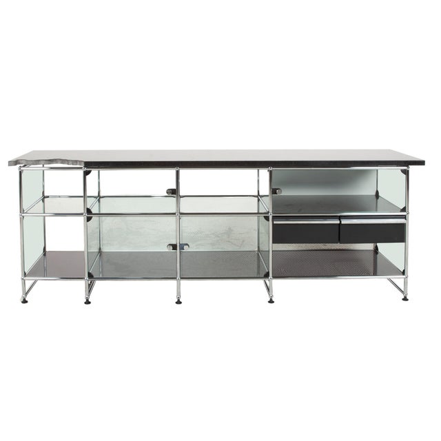 Sideboard in Black with Granite Top from USM Haller For Sale - Image 12 of 13