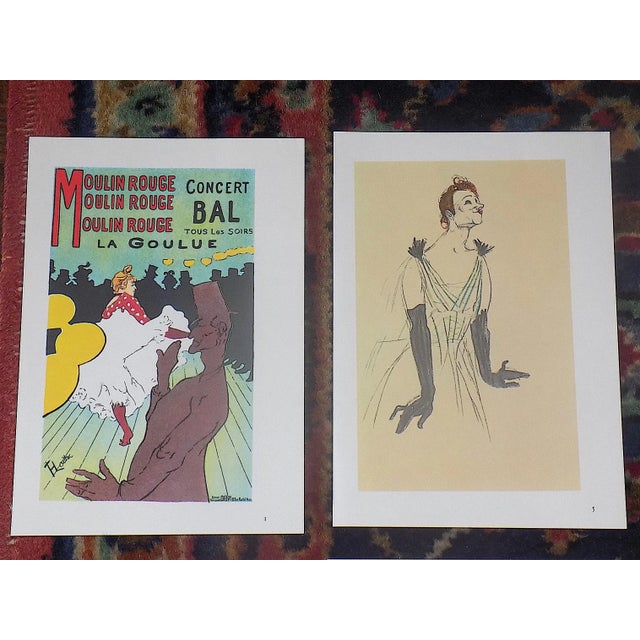 This set of fifteen (15) captivating mid 20th century diminutive lithographs (offset) by Toulouse Lautrec (1864-1901...