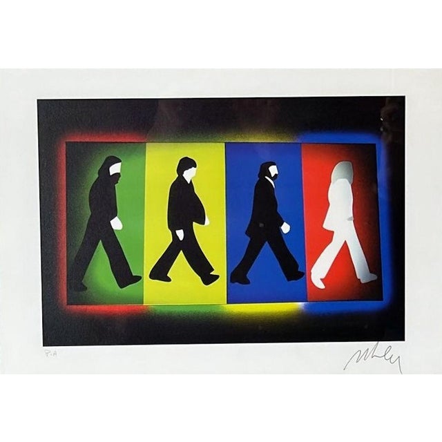 1960s Marco Lodola Color Screenprint on Paper, “a.p.” (Artist’s Proof) Mirror-Frame For Sale - Image 6 of 18