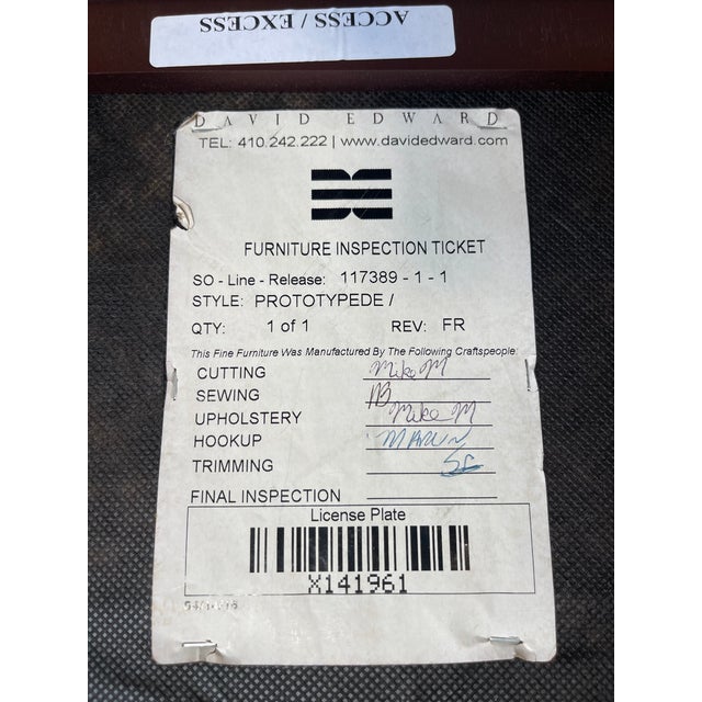 Newly Upholstered David Edward Modern High Back Chair For Sale - Image 10 of 11
