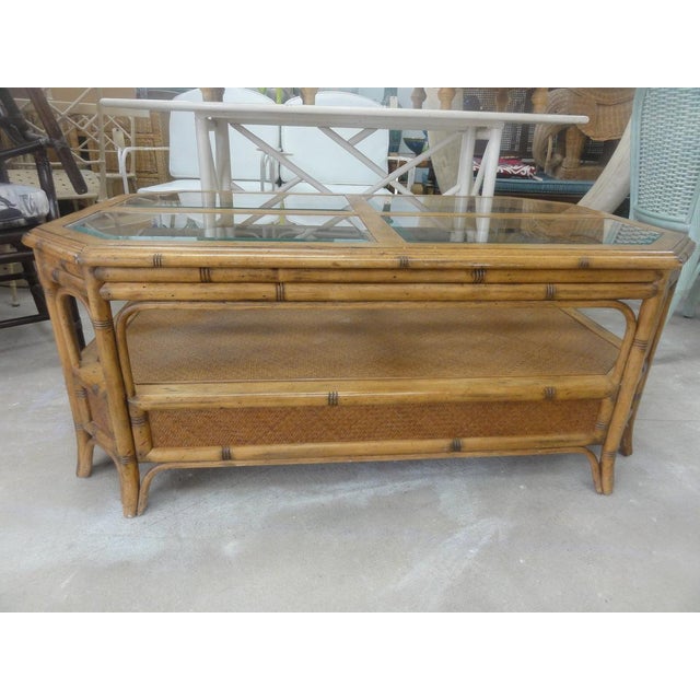 Rattan & Seagrass Coffee Table Chairish