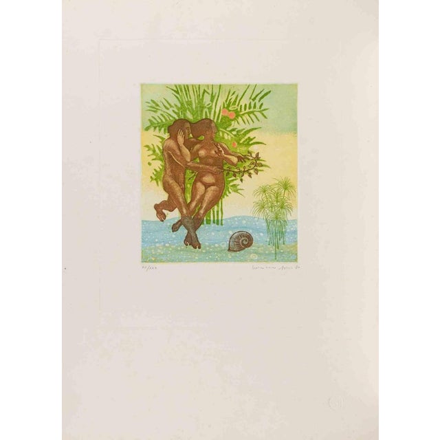 Etching and aquatint on paper realized by Normanno Soscia. Hand signed and numbered in pencil. Edition of 30. Excellent...