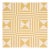 Sample - Schumacher Square In A Square Fabric in Yellow For Sale
