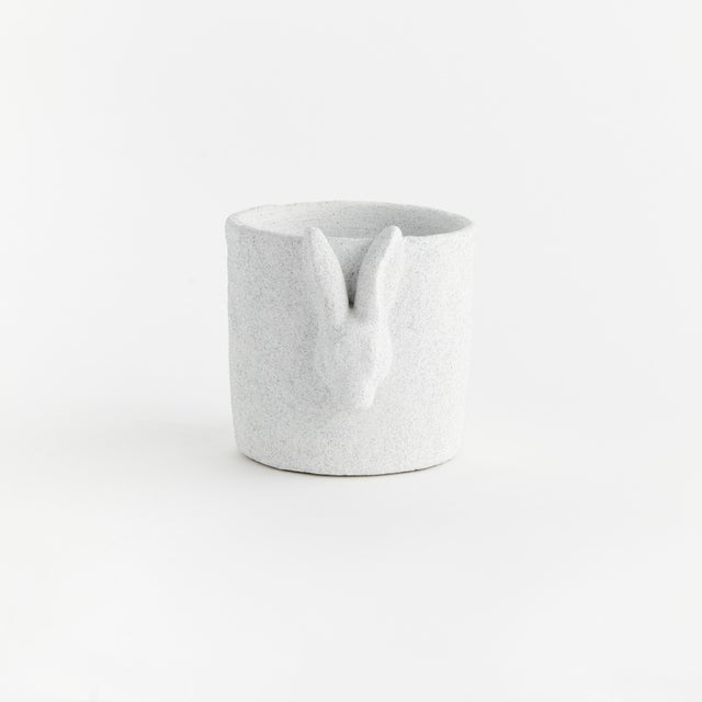 This precious rabbit relief pot is a fresh take on traditional garden décor. Made of concrete with a matteWhite finish, it...