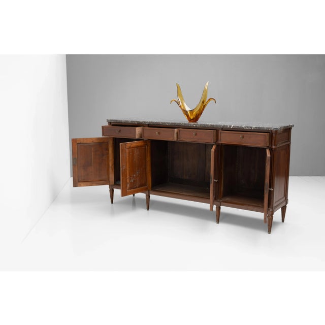 Late 19th Century Mahogany and Marble Sideboard, 1890s For Sale - Image 5 of 8