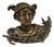 Italian Inkwell in Bronze and Porcelain For Sale