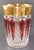 Antique Eapg Imperial Glass Bohemian Style Ruby Stain Wide Gold Trim Pitcher & 5 Tumblers Bar Set For Sale - Image 10 of 11