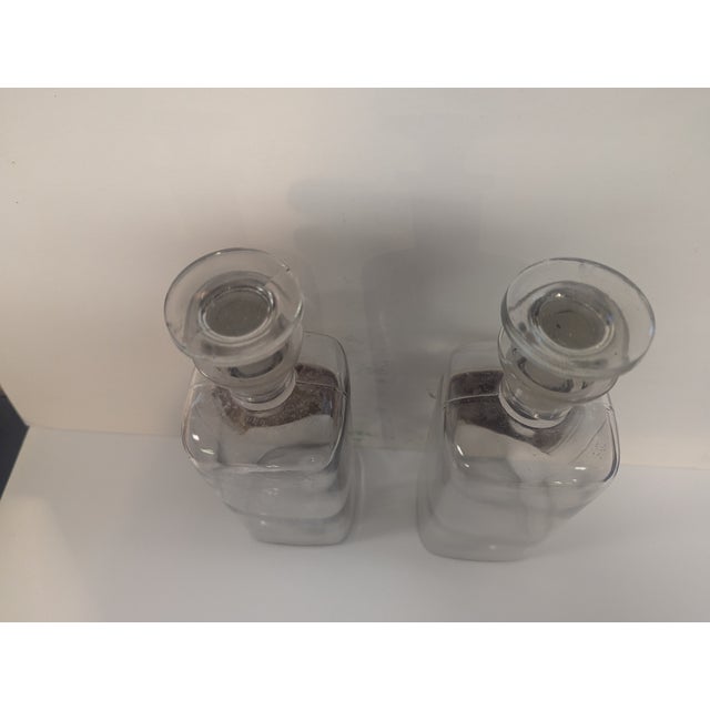 Glass Pair of Antique Apothecary Bottles For Sale - Image 7 of 11
