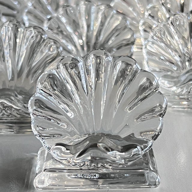 Baccarat Baccarat "Bambous" Place Card Holders // set of 10 // luxury French crystal // wedding gift // head table decor // elegant dining table For Sale - Image 4 of 9