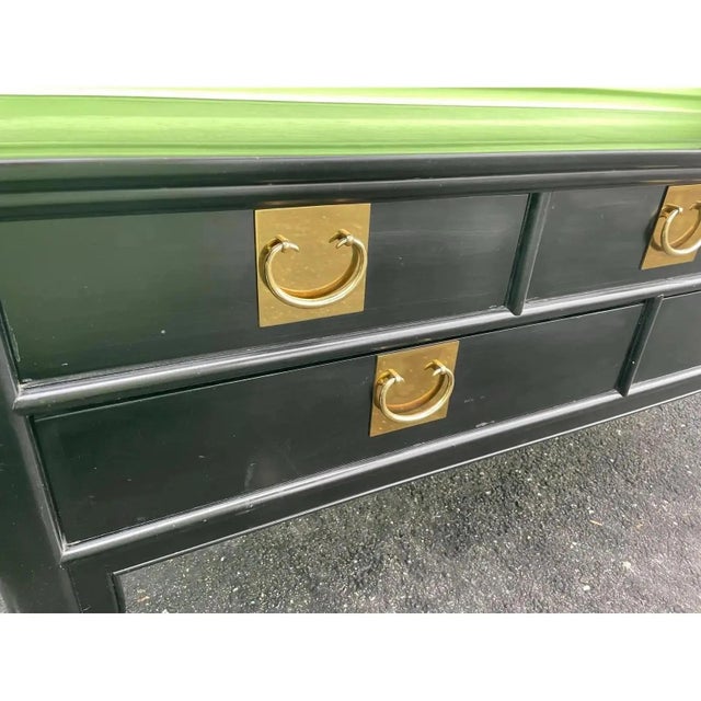 Offered is an chinoiserie style sideboard made by Century Furniture of Hickory, North Carolina is made from solid wood in...