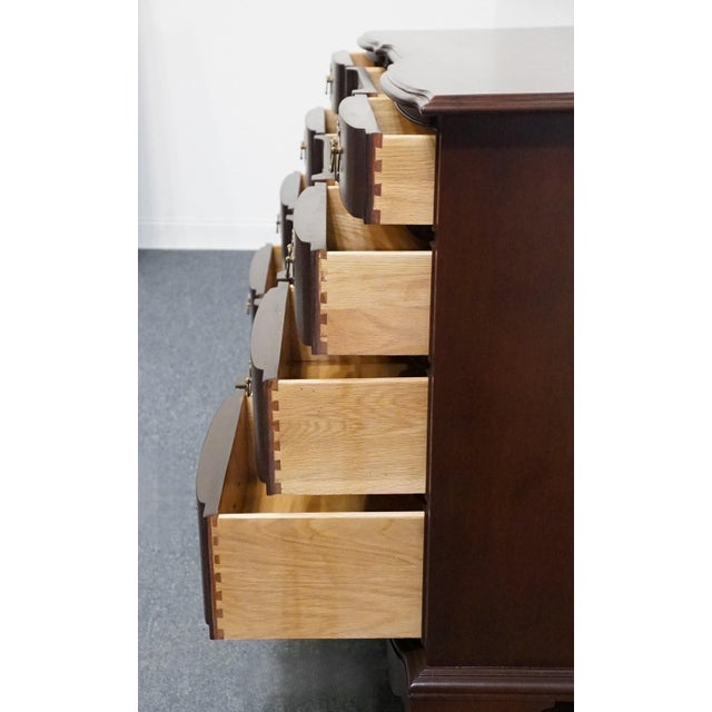 Wood Hickory Furniture Co. American Masterpiece Collection 64" Solid Mahogany Triple Dresser 750-12 For Sale - Image 7 of 13