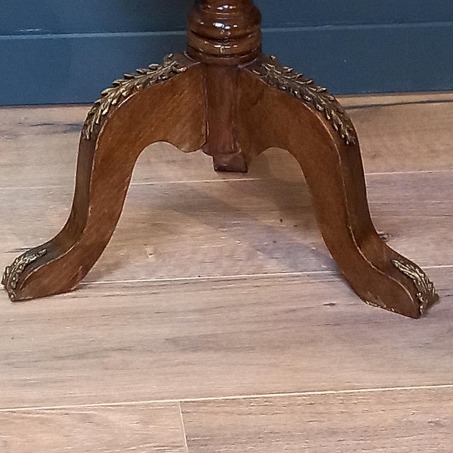 Brown French Wine Table with Marble Top, 1890s For Sale - Image 8 of 13