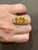 6 Carat Natural Long Cushion Shape Citrine Cocktail Ring in 14 Karat Yellow Gold For Sale - Image 14 of 18