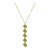 Green Peridot Princess Cut Pendant | August Birthstone Necklace | Unique Vertical Charm Pendant For Sale