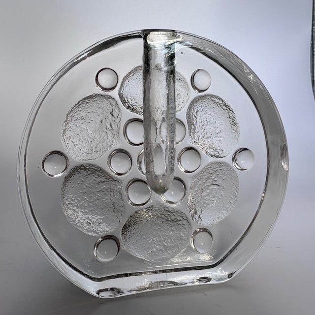 Sculptural Solifleur Vase in Bubble Glass by Heiner Düsterhaus for Walther Glas, Germany, 1970s For Sale - Image 4 of 5