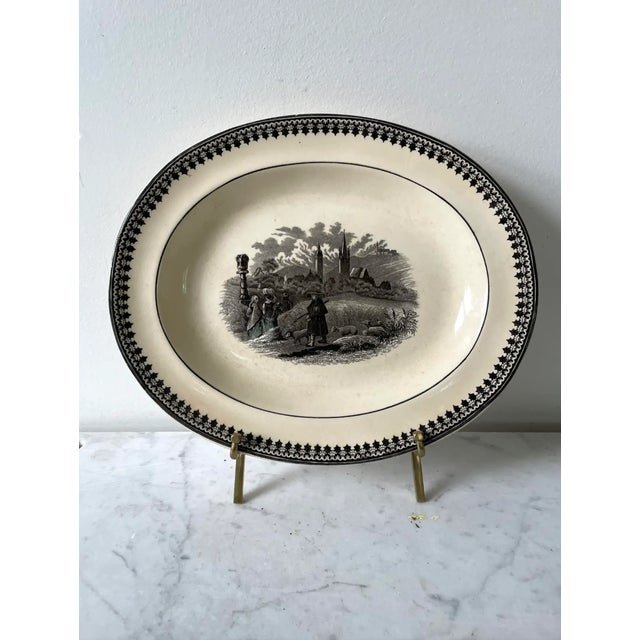 Rare antique Old abbey ware platter "Alpina" by Villeroy & Boch Germany. Beautiful condition late 19th century.