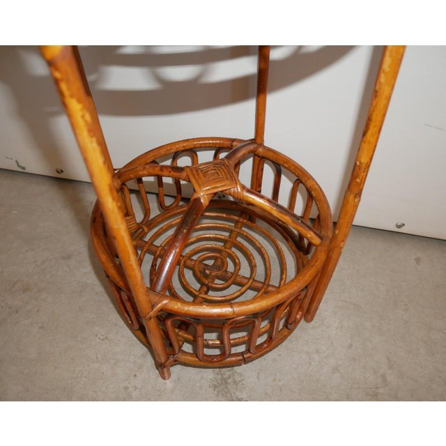 Vintage Bottle Holder Bamboo Bottle Holder Cart, 1960s For Sale - Image 6 of 13