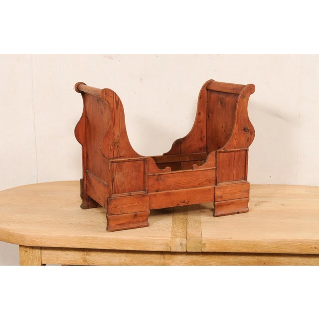 Antique Swedish Wood-Carved Sleigh Dog Bed For Sale - Image 11 of 11