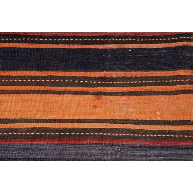 Textile Mid-20th Century Vintage Kilim Runner Rug 5' 2" X 10' 10''. For Sale - Image 7 of 13