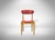 Set of 6 Vintage chairs is an original design furniture realized in the half of 20th century. Wood and Skai chairs red...