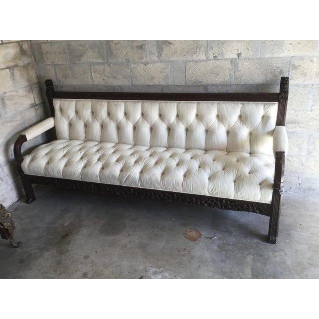 1900s antiques carving wood with two lion heads sofa very unique and beautiful