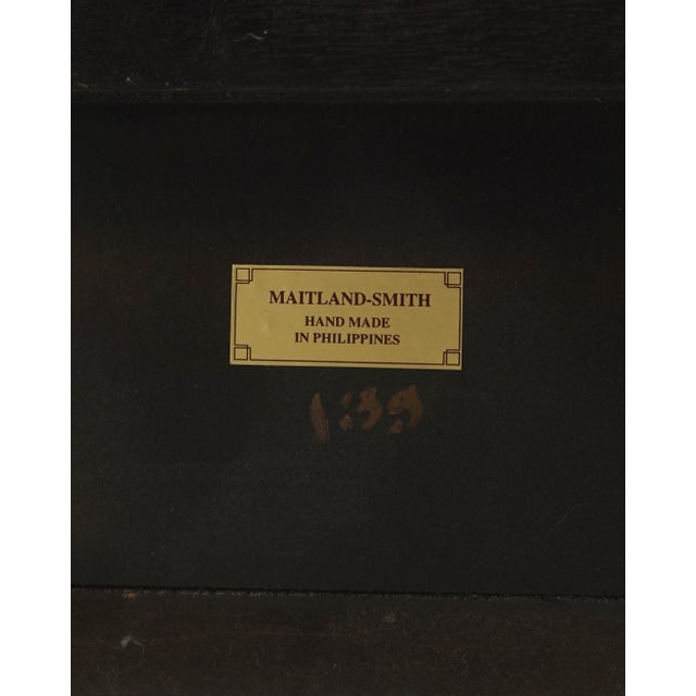 Maitland Smith 2 Drawer Carved Mahogany Foyer Table For Sale - Image 18 of 18