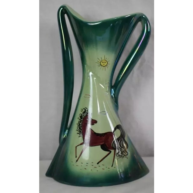 Deruta Vintage Deruta Made in Italy Ceramic Pottery Vase For Sale - Image 4 of 5