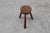 Brutalist French Oak Tripod Stool with Metal Rim, 1850s For Sale - Image 9 of 13