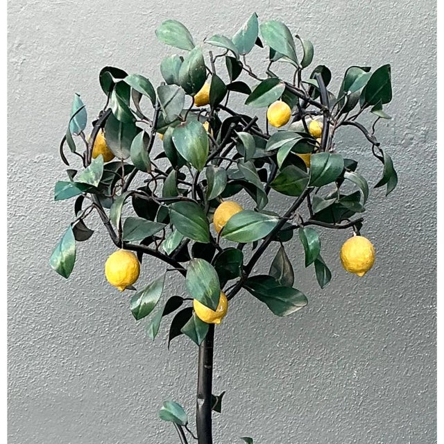 Vintage Italian Painted Metal Lemon Tree For Sale - Image 12 of 12