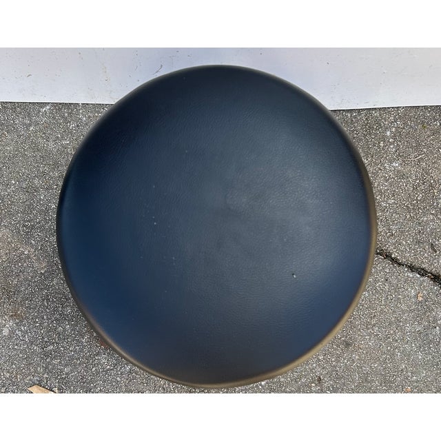 Victorian Vintage Adjustable Wood Piano Stool With Black Leather Swivel Seat For Sale - Image 3 of 3