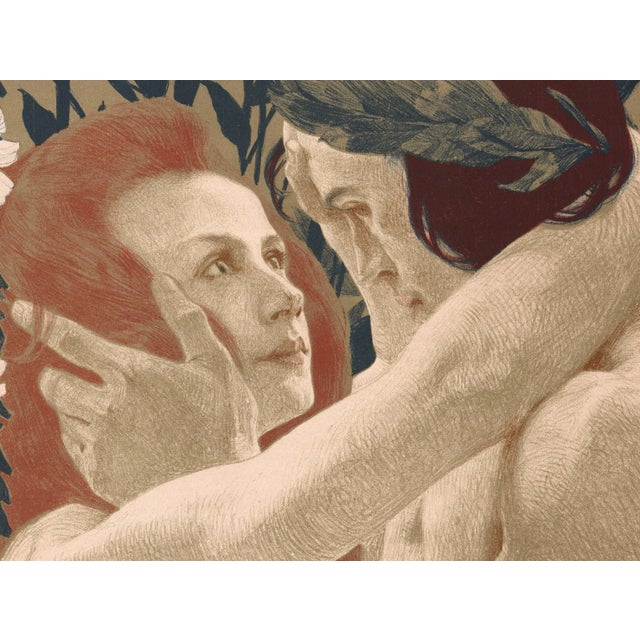 Henri Bellery-Desfontaines, L'Énigme (The Enigma), 1898, Original Lithograph For Sale - Image 3 of 9