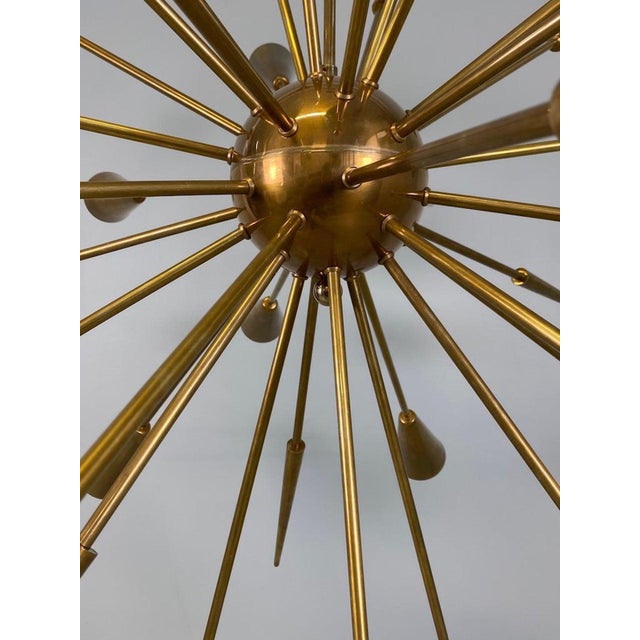 Italian Sputnik Brass Chandelier, 1970 For Sale - Image 10 of 11