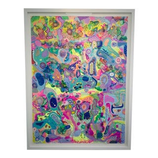 "XXI Cosmic" Contemporary Abstract Acrylic Painting, Framed For Sale