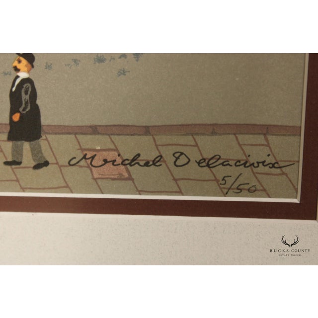 Michel Delacroix 'Marchand de Farine' Framed Numbered Lithograph For Sale - Image 18 of 18