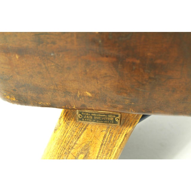 Leather Gym Seat by Jan Richter, Brno,1930s For Sale - Image 10 of 12