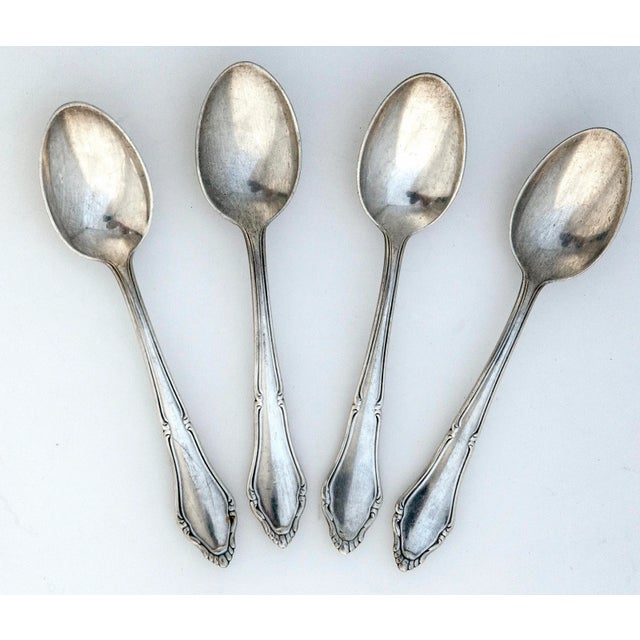 1940s 1940s German Silverplate Demitasse Cafe Spoons- Set of 8 For Sale - Image 5 of 5