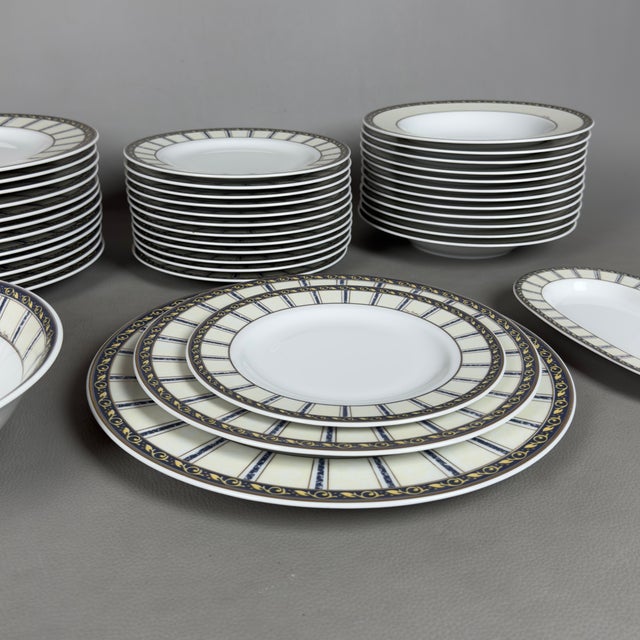 Vintage Porcelain Dinnerware Set from Pierre Cardin, 1990s, Set of 41 For Sale - Image 3 of 13