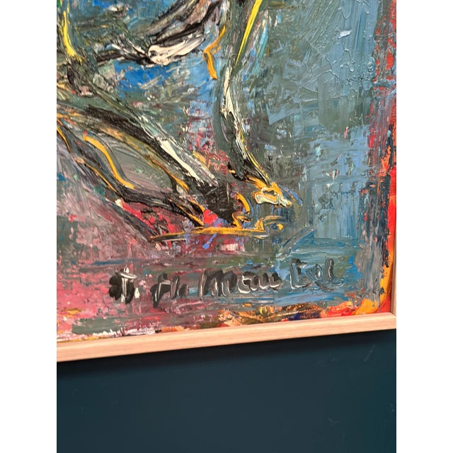 Helmut Mantel, Horses, 1950s, Oil Painting on Canvas, Framed For Sale - Image 7 of 12