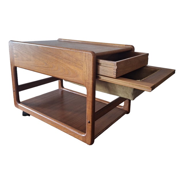 Multifunction Teak Serving Bar Cart from Vildbjerg Møbelfabrik, Denmark, 1960s For Sale