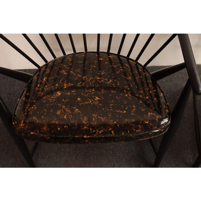 Vintage Pair Swedish Ebonized Beechwood Sunfeather Lounge Chairs by Sonna Rosen For Sale - Image 10 of 18