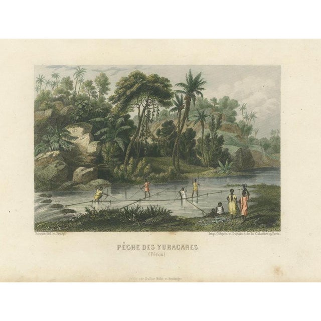 Dureau, Yuracaré Fishing in Peru, 1840, Print For Sale - Image 9 of 9