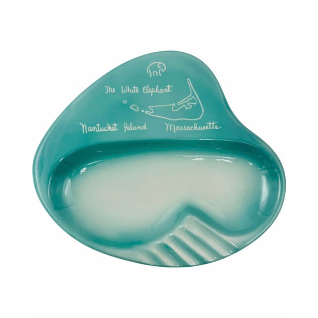 Mid 20th Century Vintage the White Elephant Hotel Nantucket Island Massachusetts Ceramic Ashtray For Sale - Image 5 of 9