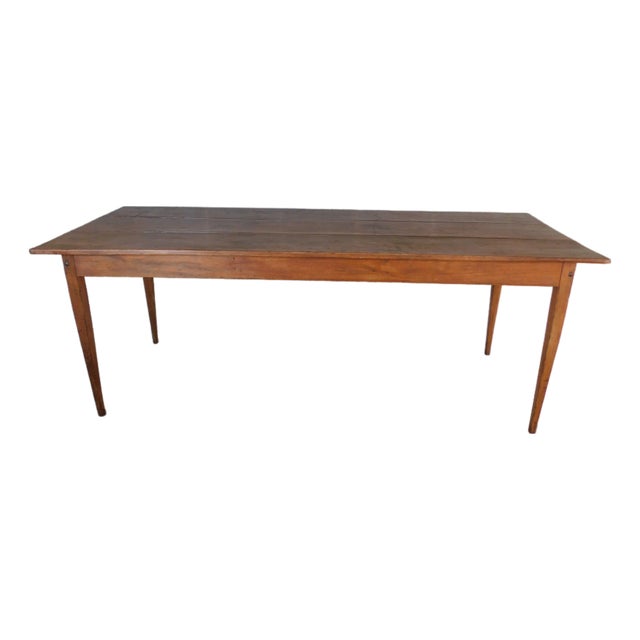 Antique Shaker Farmhouse Style Dining Table 82.5"w For Sale